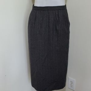 Glenbrooke Vintage Gray Wool Blend Skirt - Size 6